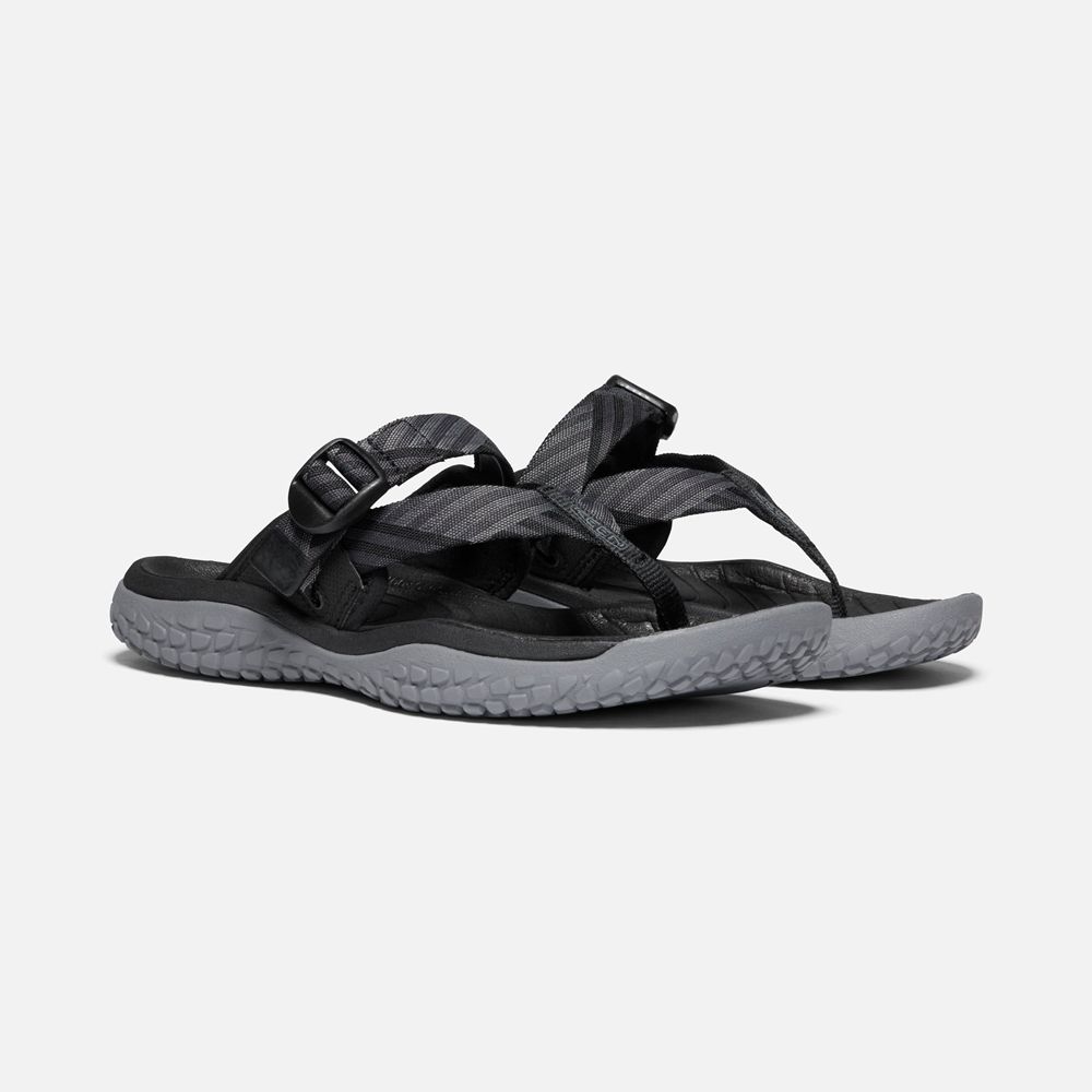 Keen Parmak Arası Terlik Kadın Siyah/Gri - Solr Toe Post Sandal - Türkiye CJTS38401